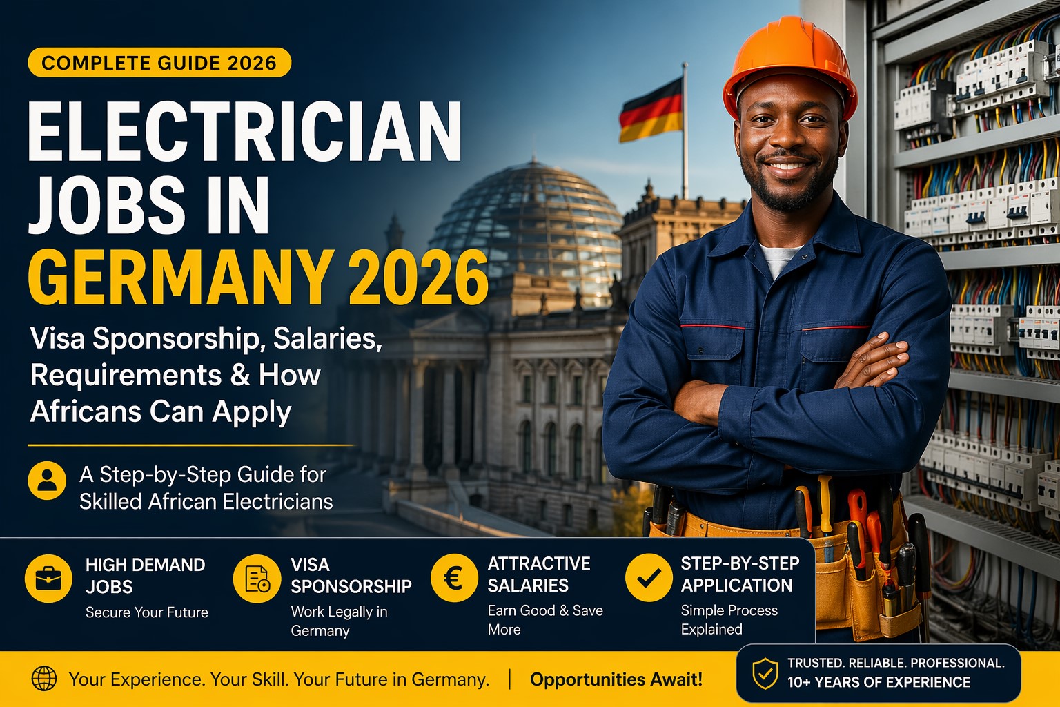 Electrician jobs in Germany 2026 for skilled African workers on site